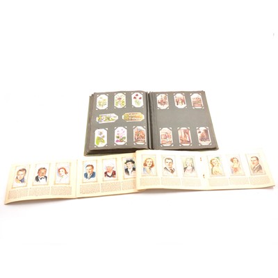 Lot 97 - An album of cigarette cards, other albums, loose cards including trade cards