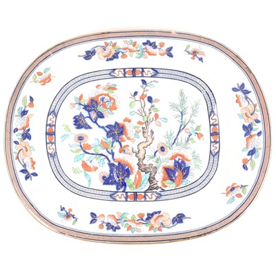 Lot 9 - Pinder, Bourne & Co Dresden pattern meat plate