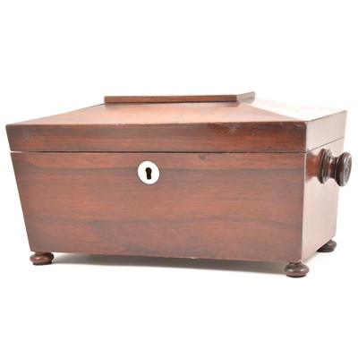 Lot 45 - Victorian rosewood tea caddy