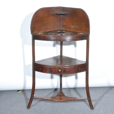 Lot 502 - A mahogany corner washstand