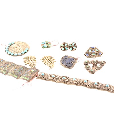 Lot 313 - A collection of 1930's Exhibition period costume jewellery many pieces marked "China".