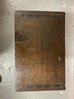Lot 446 - George III oak spice cabinet