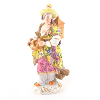 Lot 76 - Meissen figure of a Hurdy-gurdy player