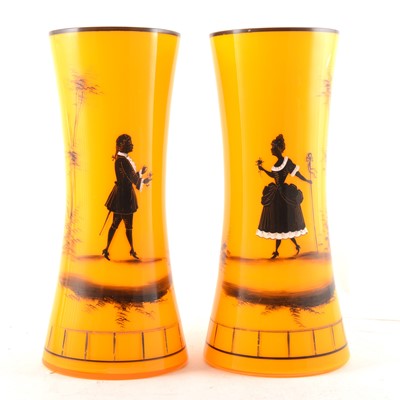 Lot 78 - A pair of Edwardian opaque glass vases