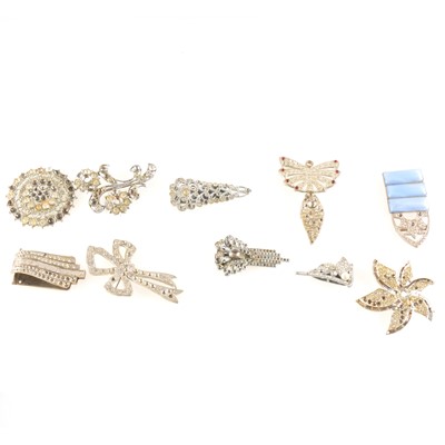 Lot 325 - A large quantity of paste set jewellery circa 1930/1950, missing stones, ideal for remodelling or components.