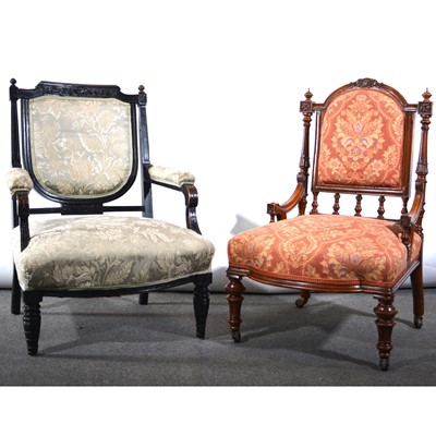 Lot 484 - Two Victorian armchairs