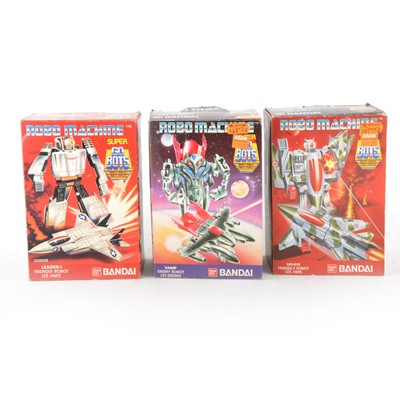 Lot 278 - Robo Manchine by Bandai; three transforming toys, boxed