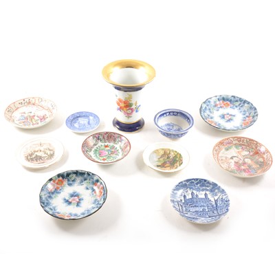 Lot 14 - Decorative china including a Meissen trumpet vase