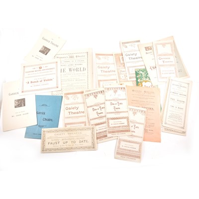 Lot 142 - Tray of Victorian theatre programmes