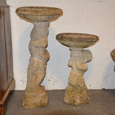 Lot 560 - Two figural birdbaths