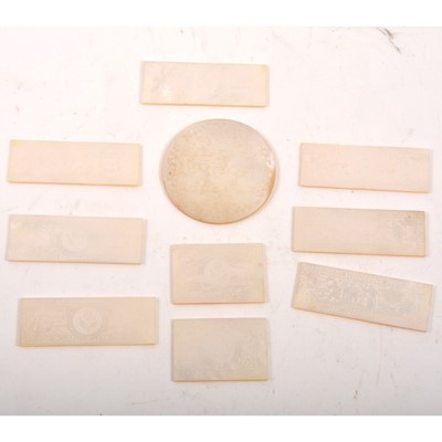 Lot 155 - Ten Mother-of-Pearl gaming counters.