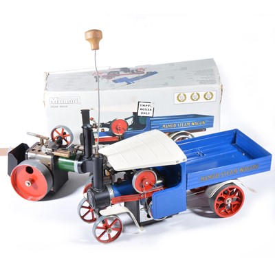 Lot 14 - Two Mamod live steam models; SW1 steam wagon and SR1 steam roller.
