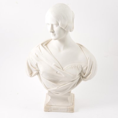 Lot 33 - Minton parian bust, Jenny Lind