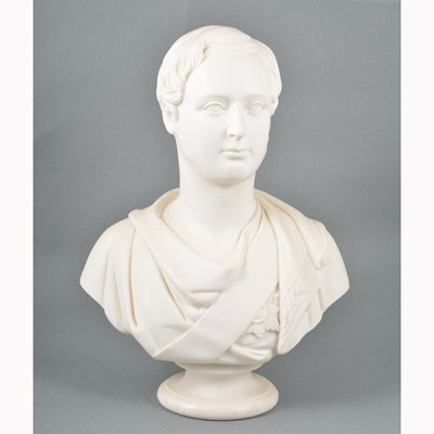 Lot 4 - Minton Parian bust, Albert Edward, Prince of Wales