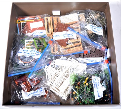Lot 74 - Britains Floral Garden; a collection in one tray including, two greenhouses, etc