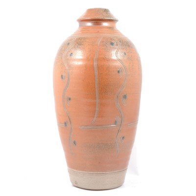 Lot 192 - Ray Finch for Winchcombe Pottery - a stoneware bottle vase.