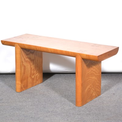 Lot 400 - Alan Peters, elm contemporary craft stool
