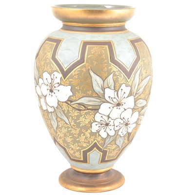 Lot 14 - Large Doulton Silicon vase by Eliza Simmance