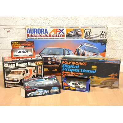 Lot 286 - Vintage remote control cars and other toys; including Dynatron Glass House van etc