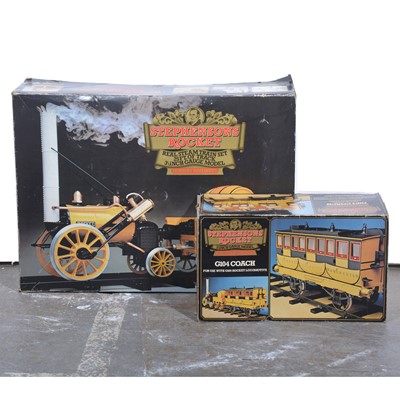 Lot 10 - Hornby Railways 3.5inch gauge Stephensons Rocket live steam model set and coach