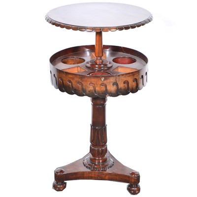Lot 417 - William IV mahogany drum-top worktable