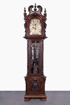 Lot 283 - A fine Edwardian mahogany longcase clock