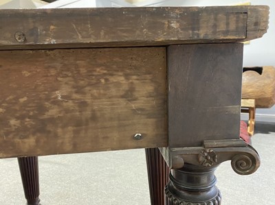 Lot 438 - A George III mahogany breakfront serving table, in the manner of Thomas Hope, circa 1810