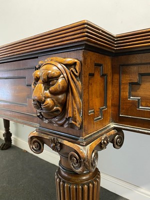 Lot 438 - A George III mahogany breakfront serving table, in the manner of Thomas Hope, circa 1810