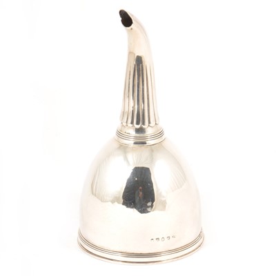 Lot 100 - A George III silver wine funnel