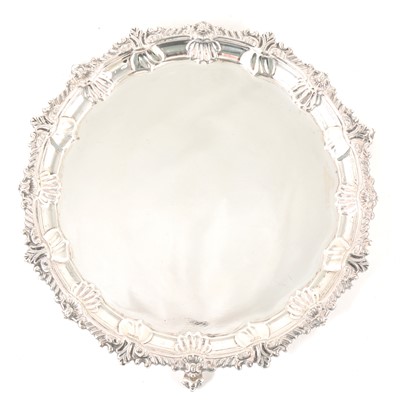 Lot 110 - Victorian silver salver, Josiah Williams & Co., London 1895