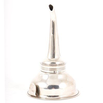 Lot 96 - George III silver wine funnel