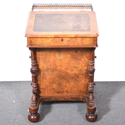 Lot 108 - Victorian walnut Davenport
