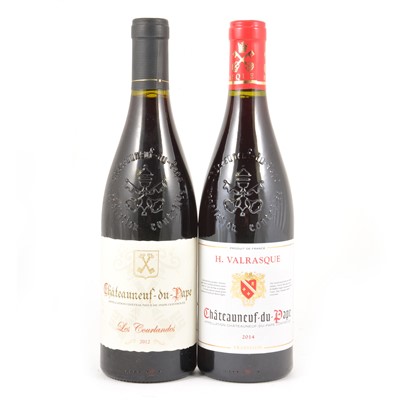 Lot 274 - Chaeauneuf-du-Pape, Les Courlandes 2012, and H Valrasque, 2014