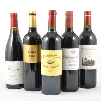 Lot 281 - Five bottles of assorted French wine