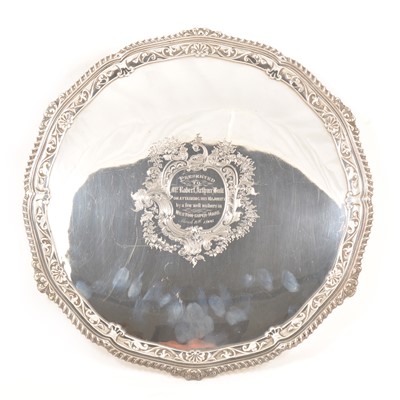 Lot 108 - Large silver salver