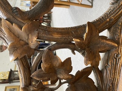 Lot 424 - Black Forest carved spruce/pine bench