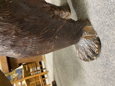 Lot 424 - Black Forest carved spruce/pine bench