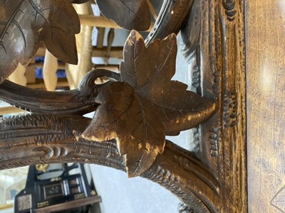 Lot 424 - Black Forest carved spruce/pine bench