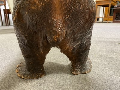 Lot 424 - Black Forest carved spruce/pine bench