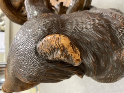 Lot 424 - Black Forest carved spruce/pine bench
