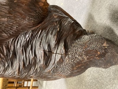 Lot 424 - Black Forest carved spruce/pine bench