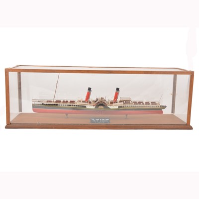 Lot 50 - Model of a paddle steamer 'Lord of the Isles' by J G Wood, circa 1990s
