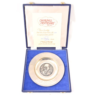 Lot 183 - Three silver Commemorative dishes