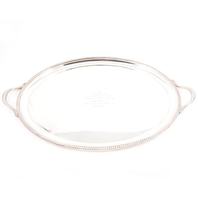 Lot 57 - Two silver plated trays