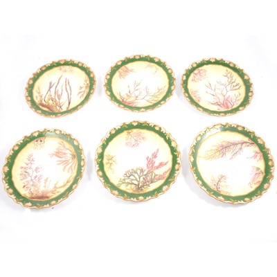 Lot 48 - George Jones & Sons dessert plates for Davis Collamore & Co Ltd, New York.