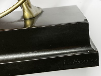 Lot 39 - Ferdinand Preiss, 'Sonny Boy' and 'Hoop Girl' a large pair of Art Deco bronze figures