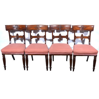 Lot 422 - Set of four Victorian mahogany dining chairs
