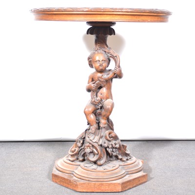 Lot 437 - Victorian oak grotto pedestal