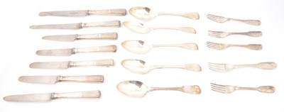 Lot 227 - Silver cutlery, Fiddle and Thread pattern.