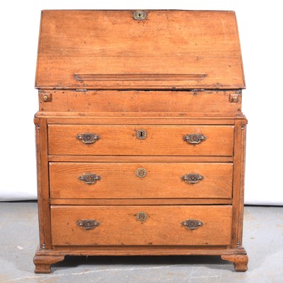 Lot 133 - George III oak bureau